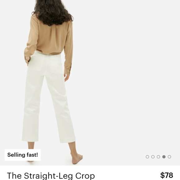 Everlane Straight Leg Crop, 00 short, Sandstone - Picture 4 of 11